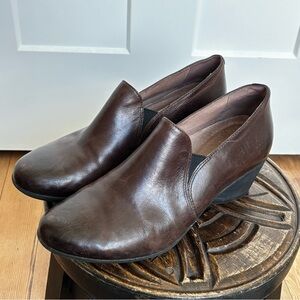 Dankso Robin Black Burnished Nubuck Slip On Heel Size 40 9.5-10